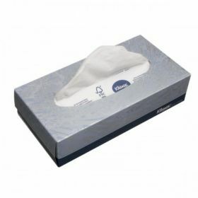 Facial tissue Kleenex 2-laags, wit, 21.5 x 18.6 cm